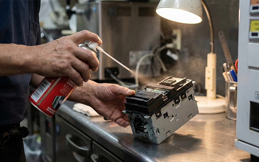 精密センサーの清掃イメージ