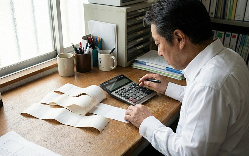 【電帳法対応】「文字が消える」感熱紙レシート。7年保存義務をクリアするための保管術とリスク対策