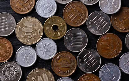 造幣局で製造される硬貨のイメージ