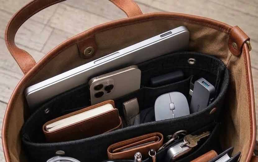 バッグインバッグを整理バッグに活用しているイメージ