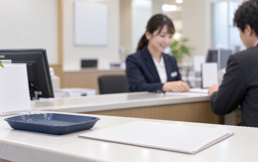 銀行の窓口カウンターのイメージ