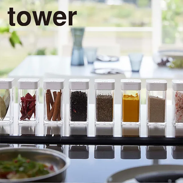 【tower】スパイスボトル タワー L (ホワイト),5825,EZA76010,4903208058254