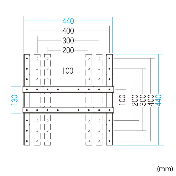 VESA変換金具(100mm-200/300/400mm) CR-VESA400