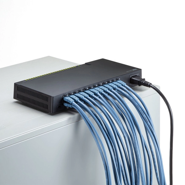 ギガビット対応 スイッチングハブ(24ポート・マグネット付き) LAN-GIGAP2402BK