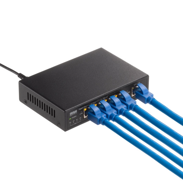 ギガビット対応PoEスイッチングハブ(5ポート) LAN-GIGAPOE52