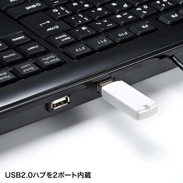 USBハブ付キーボード SKB-SL21UHBK