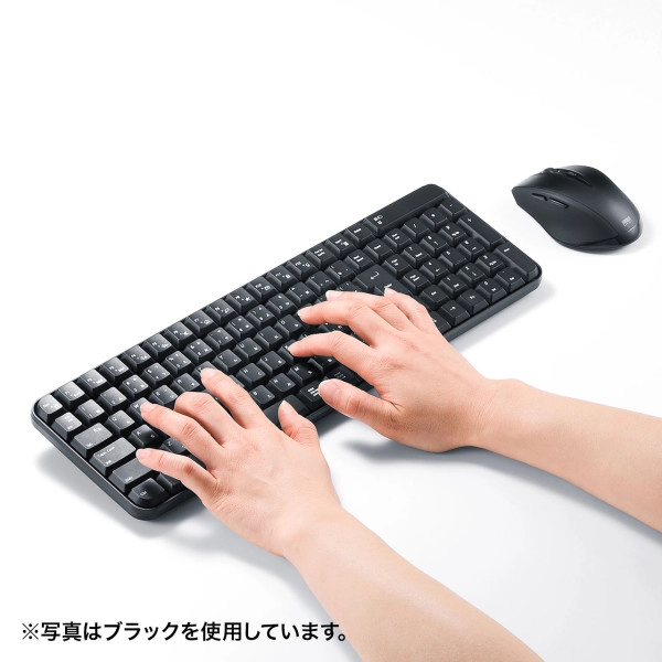 マウス付きワイヤレスキーボード ホワイト SKB-WL25SETW