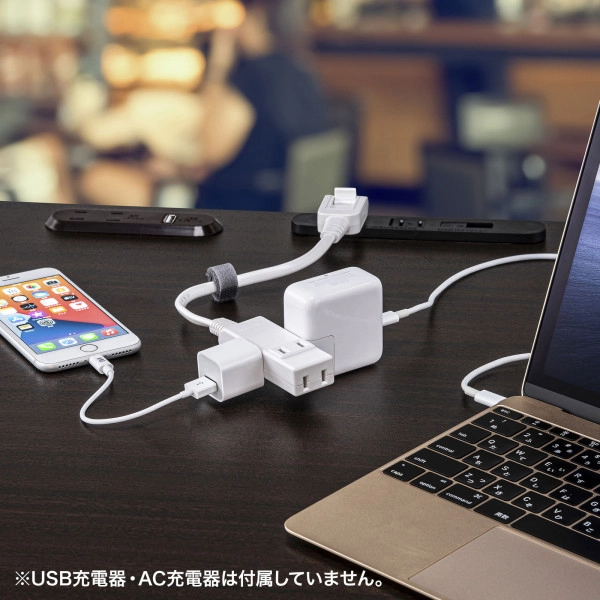 マイクロタップ 4個口 0.2m ホワイト TAP-M802W