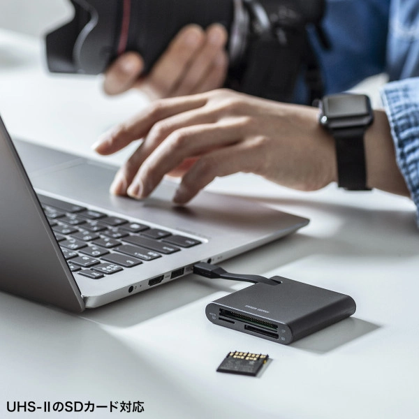 SD4.0 UHS-II 対応 Type-C カードリーダー ADR-3TCML41BK