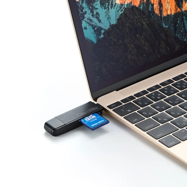 USB Type-Cコンパクトカードリーダー ADR-3TCMS6BK