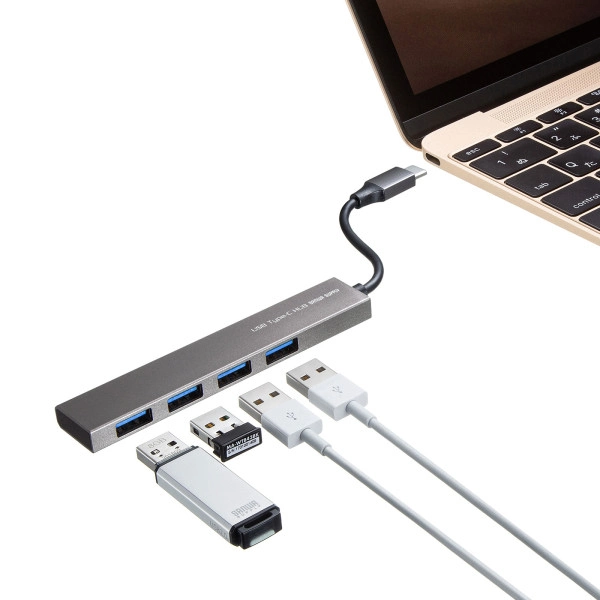 USB Type-C 4ポートスリムハブ USB-3TCH25SN