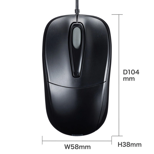 静音有線光学式マウス MA-122HBK