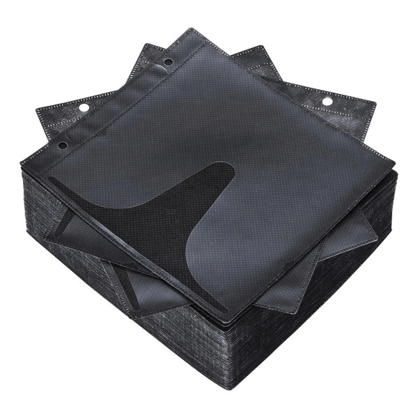 DVD・CD不織布ケース(リング穴付き・100枚入り・ブラック) FCD-FR100BKN