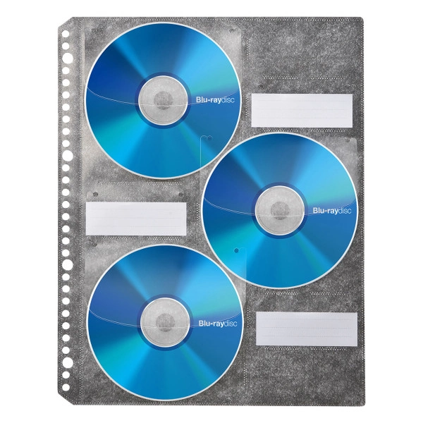 ブルーレイディスク対応A4リフィルシート（5シート入り・ブラック） FCD-RLBD30BK