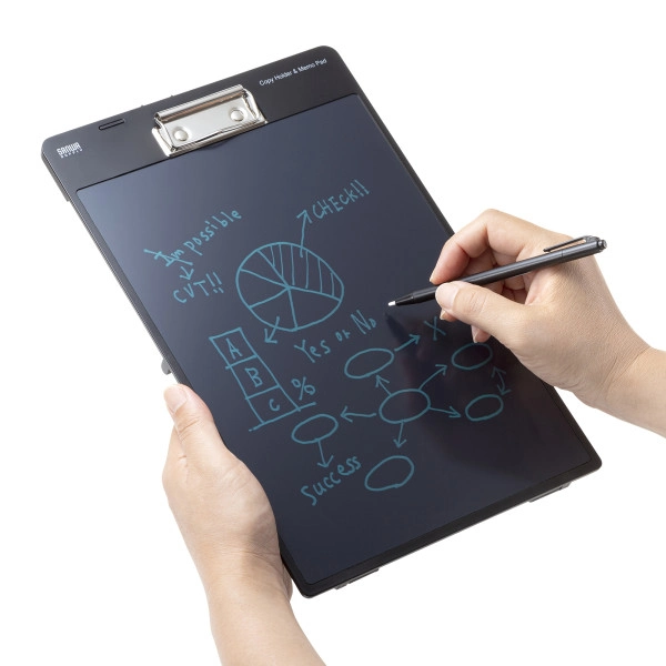 クリップ付き電子メモパッド(ブラック) DH-320BK