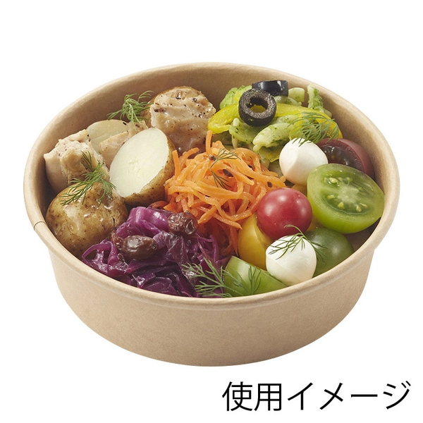 【HEIKO】食品容器 未晒フードカップ 浅型 500ml 口径150mm 25個