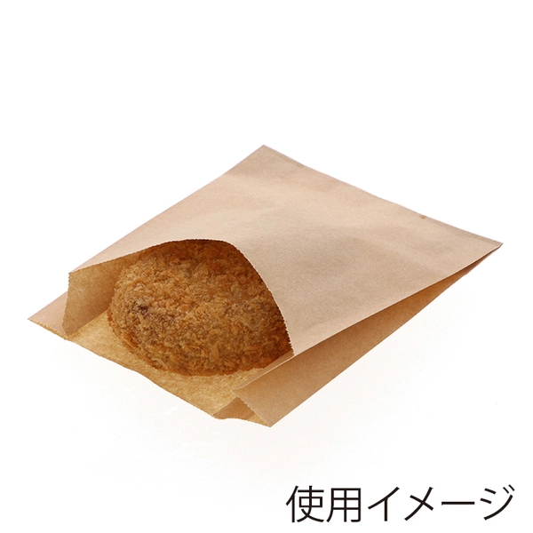 【HEIKO】NF(ノンフッ素)耐油スナック袋 未晒無地 100枚×40 (4000枚)