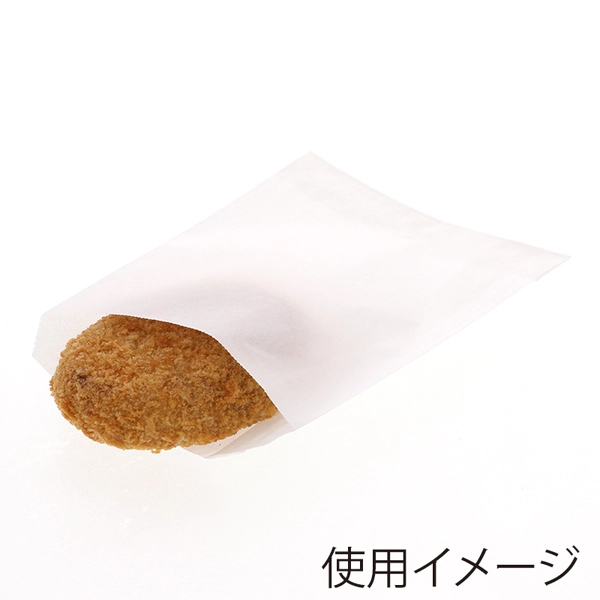 【HEIKO】NF(ノンフッ素)耐油平袋 特小 白無地 100枚×40 (4000枚)