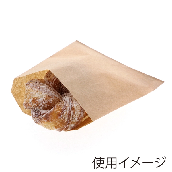 【HEIKO】NF(ノンフッ素)耐油平袋 小 未晒無地 100枚×40 (4000枚)