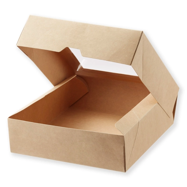 【HEIKO】窓付きランチボックス 18-18 未晒無地 10枚