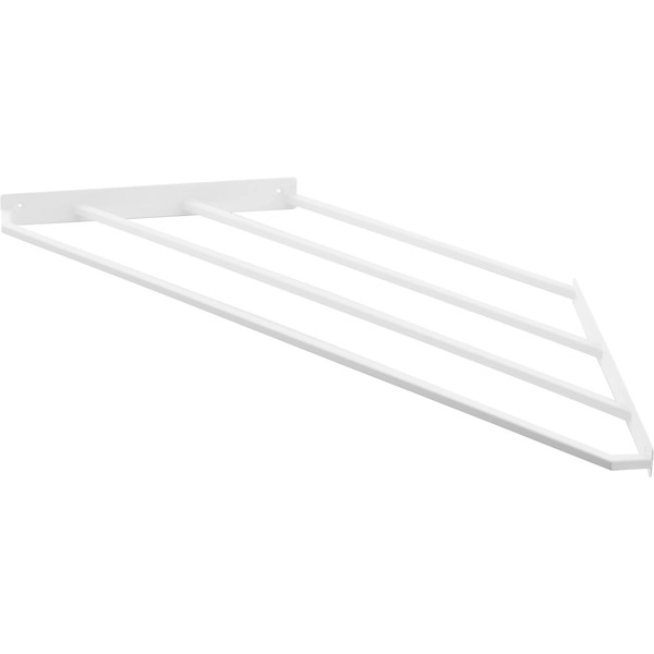 【tower】コーナーハンガーラック タワー 石こうボード壁対応 ホワイト