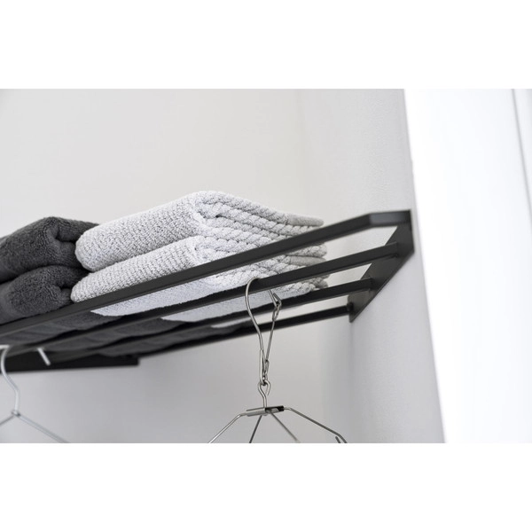 【tower】コーナーハンガーラック タワー 石こうボード壁対応 ブラック