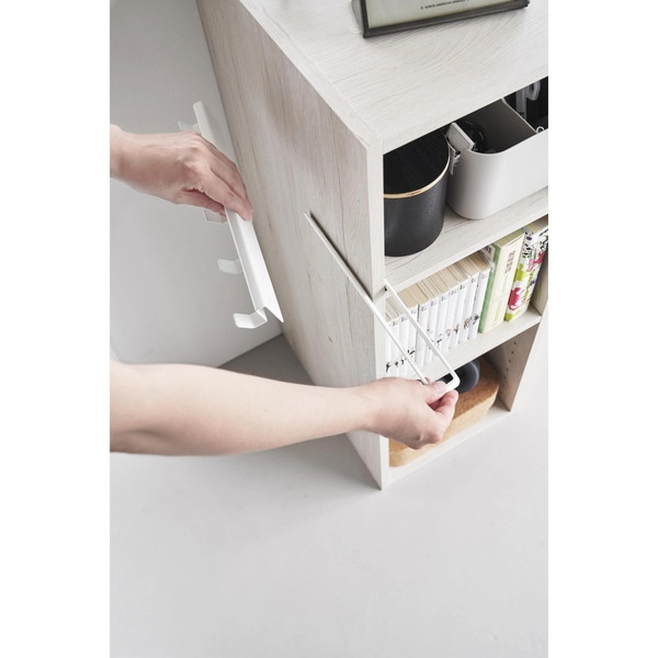 【smart】カラーボックスに差し込めるフック5連 スマート ホワイト