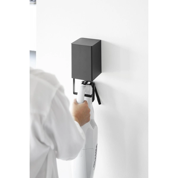 【tower】ウォール収納付きコードレスクリーナーホルダー タワー 石こうボード壁対応 ブラック