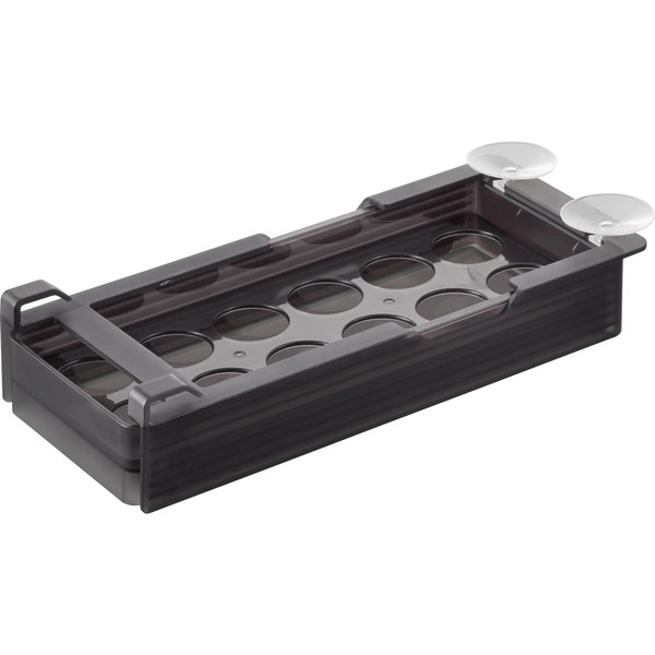 【tower】冷蔵庫中棚下高さ調節卵ラック タワー S ブラック