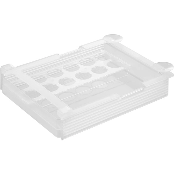 【tower】冷蔵庫中棚下高さ調節卵ラック タワー L ホワイト