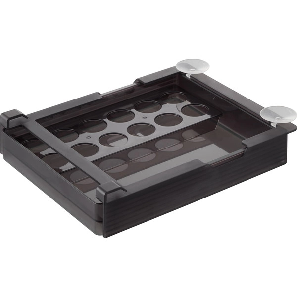 【tower】冷蔵庫中棚下高さ調節卵ラック タワー L ブラック