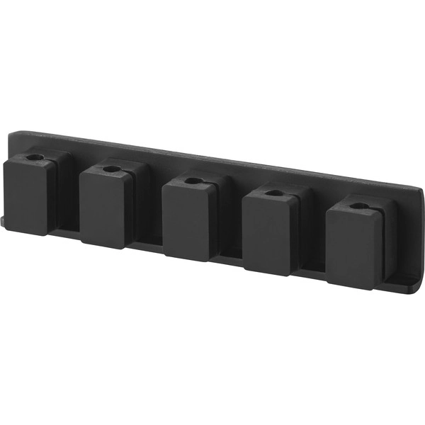 【smart】テープで貼り付けるマグネットケーブルホルダー スマート 5連 ブラック