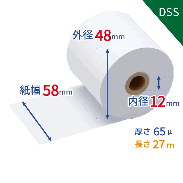入金機用感熱紙（58*48*12）　500巻入