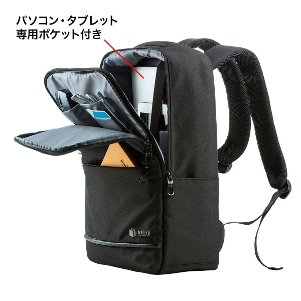 カジュアルPCバックパック ブラック BAG-BP16BK