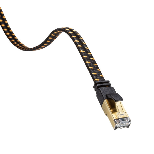 カテゴリ8メッシュフラットLANケーブル KB-T8MEFL-03BK