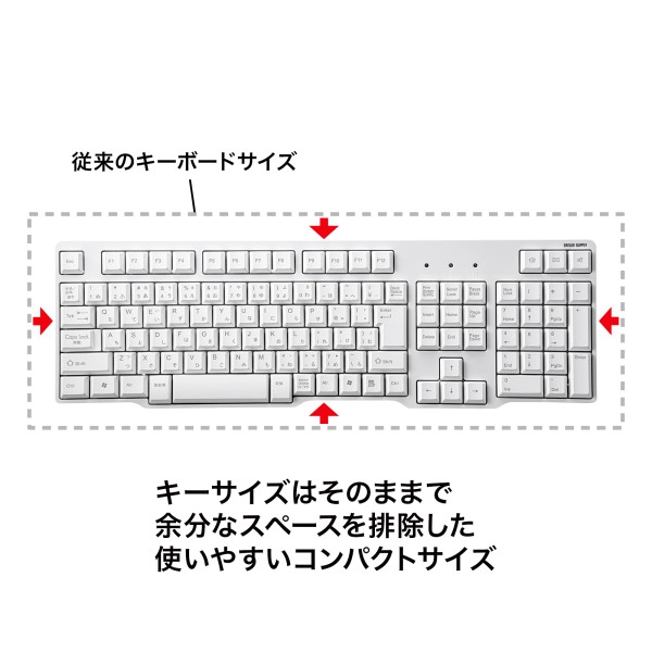 PS/2キーボード ホワイト SKB-L1N