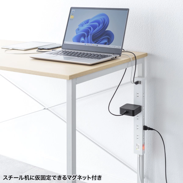 雷タップ 10個口+USB-A+Type-C(PD20W) ホワイト TAP-SP2110NUC-3W