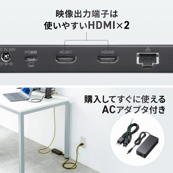 ドッキングステーション（4K・HDMI×2画面出力・ACアダプタ付） USB-CVDK16