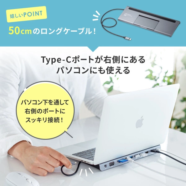 USB Type-Cドッキングステーション（HDMI/VGA対応） USB-CVDK8