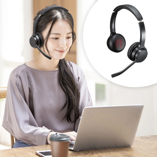 Bluetoothヘッドセット（両耳タイプ・単一指向性） MM-BTSH62BK