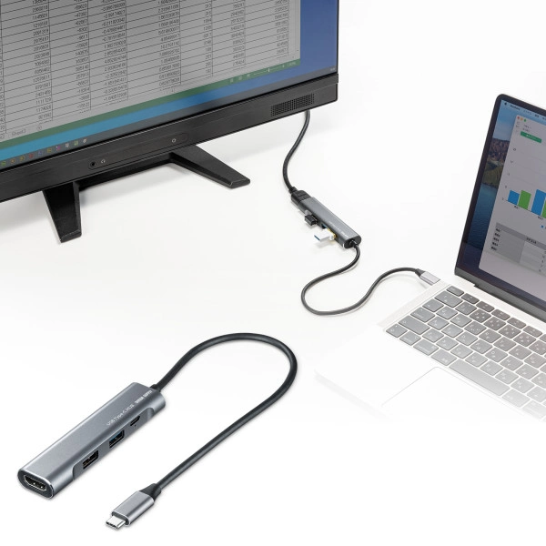 HDMIポート付 USB Type-Cハブ USB-3TCH37GM