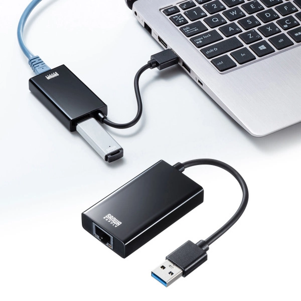 有線LANアダプタ（USB A Gen1-LAN変換・USBハブ付き・Gigabit対応・ブラック） USB-CVLAN3BKN