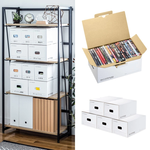 マルチ収納ボックスケース（5個入り・DVDトールケース用） FCD-MT6W