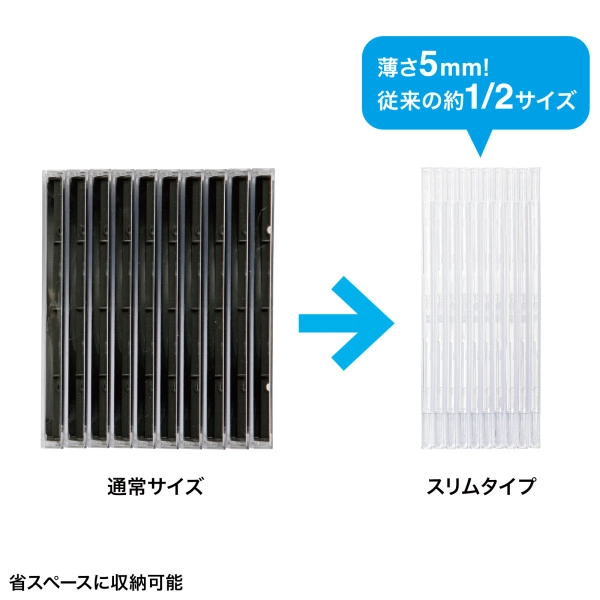 Blu-ray・DVD・CDケース（1枚収納ソフトタイプ・10枚セット） FCD-PUS10CL