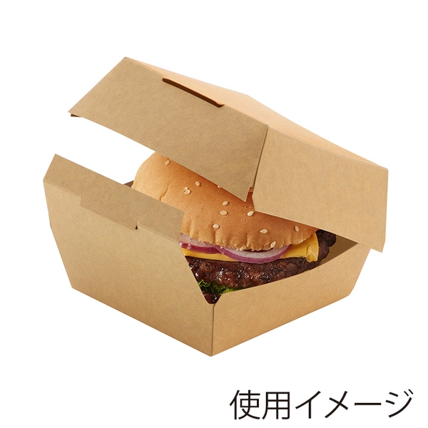 【HEIKO】食品容器 クラフトフードパック バーガー S 50枚