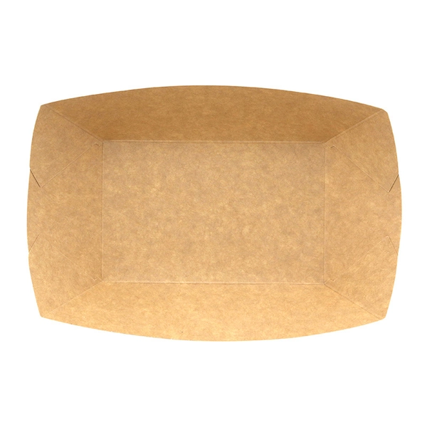 【HEIKO】紙トレー クラフトフードトレー 深型 L 100枚×5 (500枚)