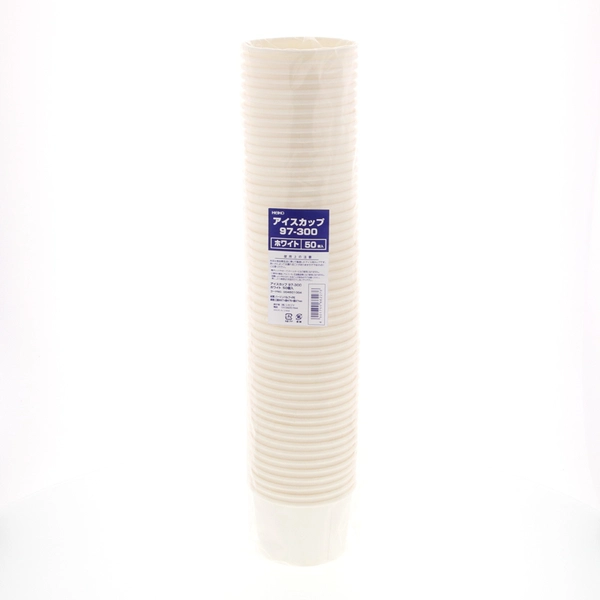【HEIKO】製菓資材 アイスカップ 10オンス(300ml) 97-300 ホワイト 50個