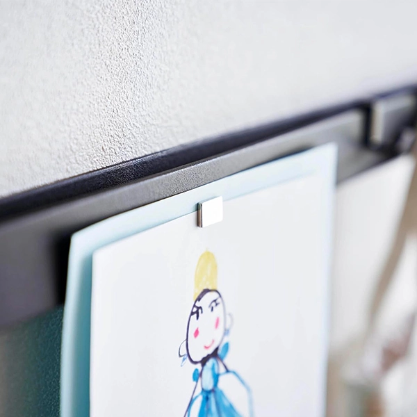 【tower】石こうボード壁対応 マグネット用スチールバー タワー (ブラック)