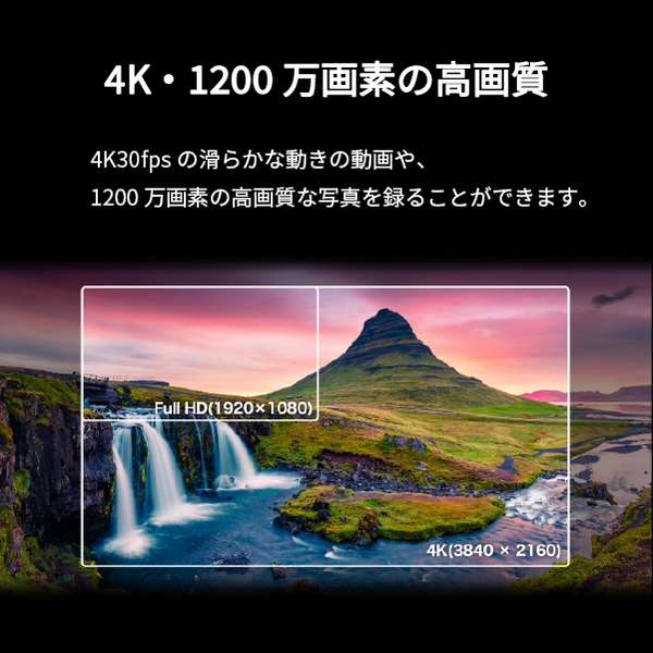 フィールドスリー 4K対応 防水アクションカメラ IRIEVISION F3ACWF-01