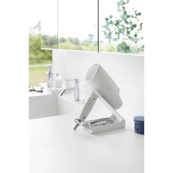 【tower】収納付きドライヤー&ヘアーアイロンスタンド タワー ホワイト